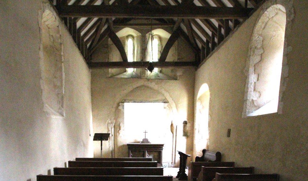 Little Somborne Church nave